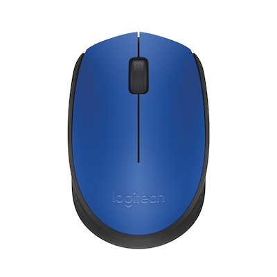 Logitech M171 kabellose, komfortable optische Maus, blau mit langer Lebensdauer, für Links- und Rechtshänder