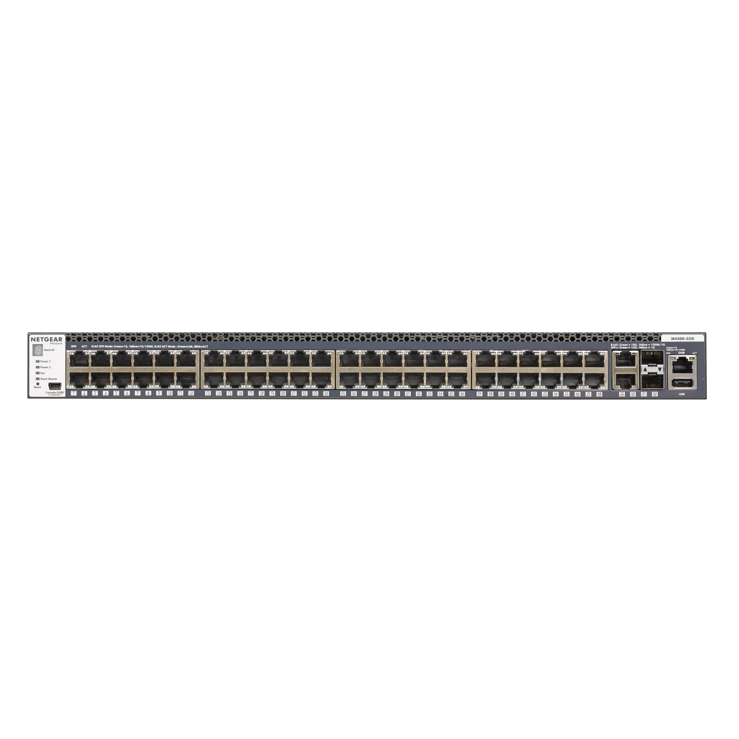 NETGEAR M4300-52G Managed Switch [48x Gigabit Ethernet, 2x 10 Gbit/s Ethernet, 2x 10 Gbit/s SFP+]
