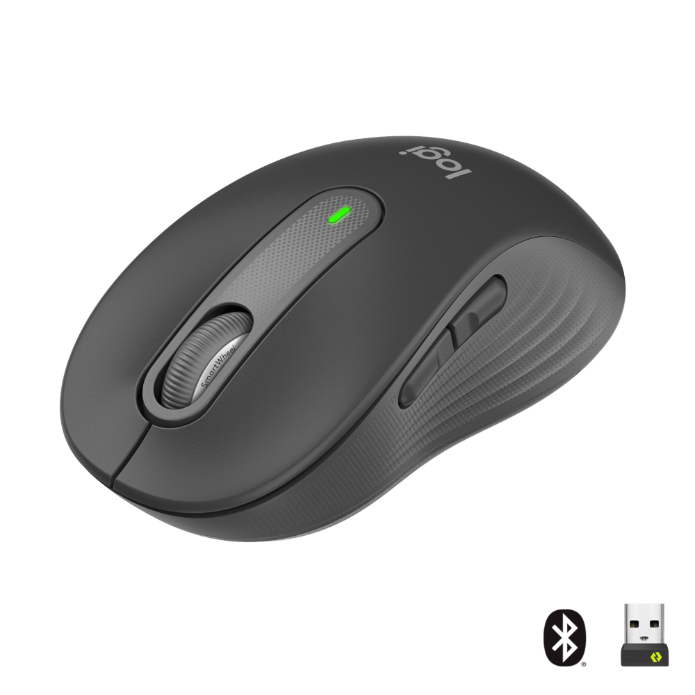 Logitech Signature M650 Medium, kabellose Maus, Bluetoot B-Ware Logi Bolt-kompatibel, Siltent Touch, Smartwheel, USB-Emp...