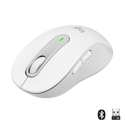 Logitech Signature M650 Large, kabellose Maus, Bluetooth- und Logi Bolt-kompatibel, Siltent Touch, Smartwheel, USB-Empfä...