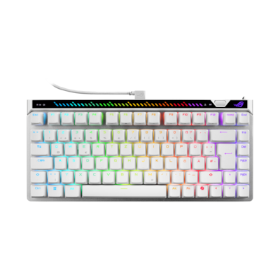 ASUS ROG Strix Falchion Ace 75 HE White Gaming Tastatur - kabelgebundene Gaming Tastatur mit ROG HFX V2 Switches, 8.000 Hz Abtastrate