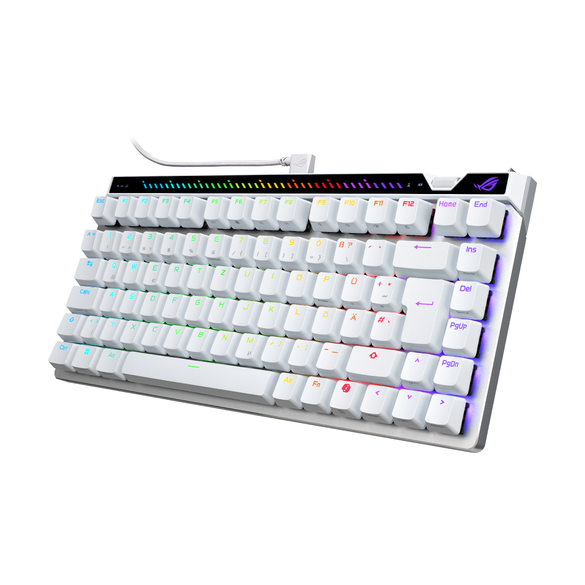 ASUS ROG Strix Falchion Ace 75 HE White Gaming Tastatur - kabelgebundene Gaming Tastatur mit ROG HFX V2 Switches, 8.000 Hz Abtastrate Tastaturen Produkt Bild 2