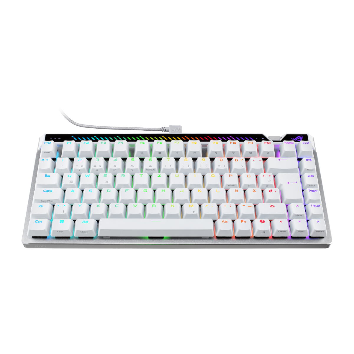 ASUS ROG Strix Falchion Ace 75 HE White Gaming Tastatur - kabelgebundene Gaming Tastatur mit ROG HFX V2 Switches, 8.000 Hz Abtastrate Tastaturen Produkt Bild 3