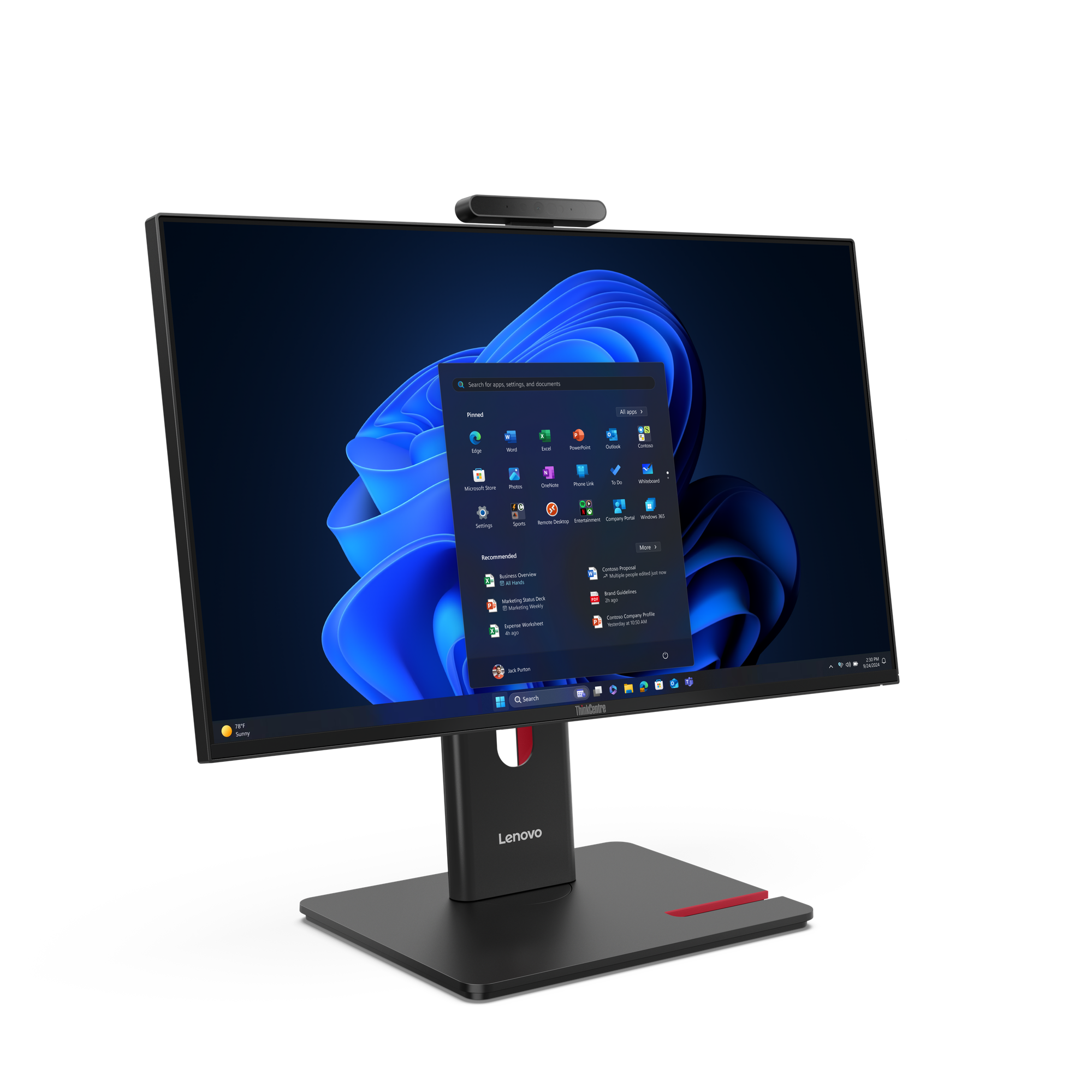 Lenovo ThinkCentre M70a AiO 13AY000YGE - 60,5cm (23,8") FHD-Display - Core Ultra 5 235T, 16GB DDR5 RAM, 512GB SSD, UHD G...