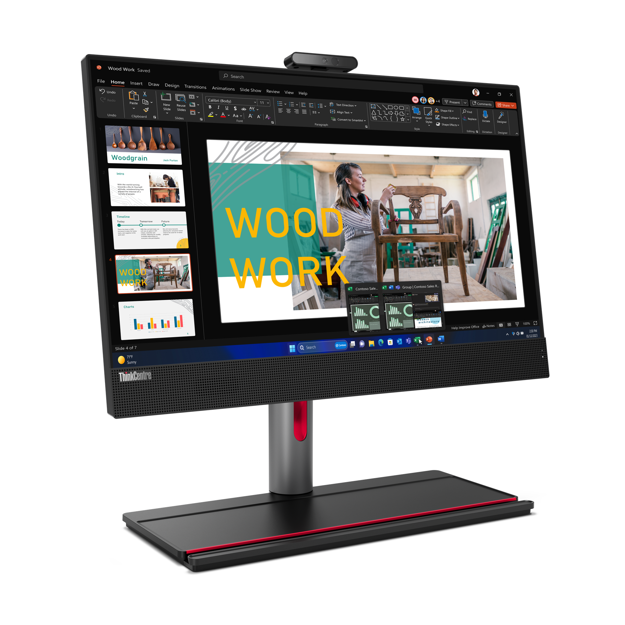 Lenovo ThinkCentre M90a AiO 12SH000QGE - 60,5cm (23,8") FHD-Display - i5-14500, 16GB DDR5 RAM, 512GB SSD, UHD Grafik, W1...