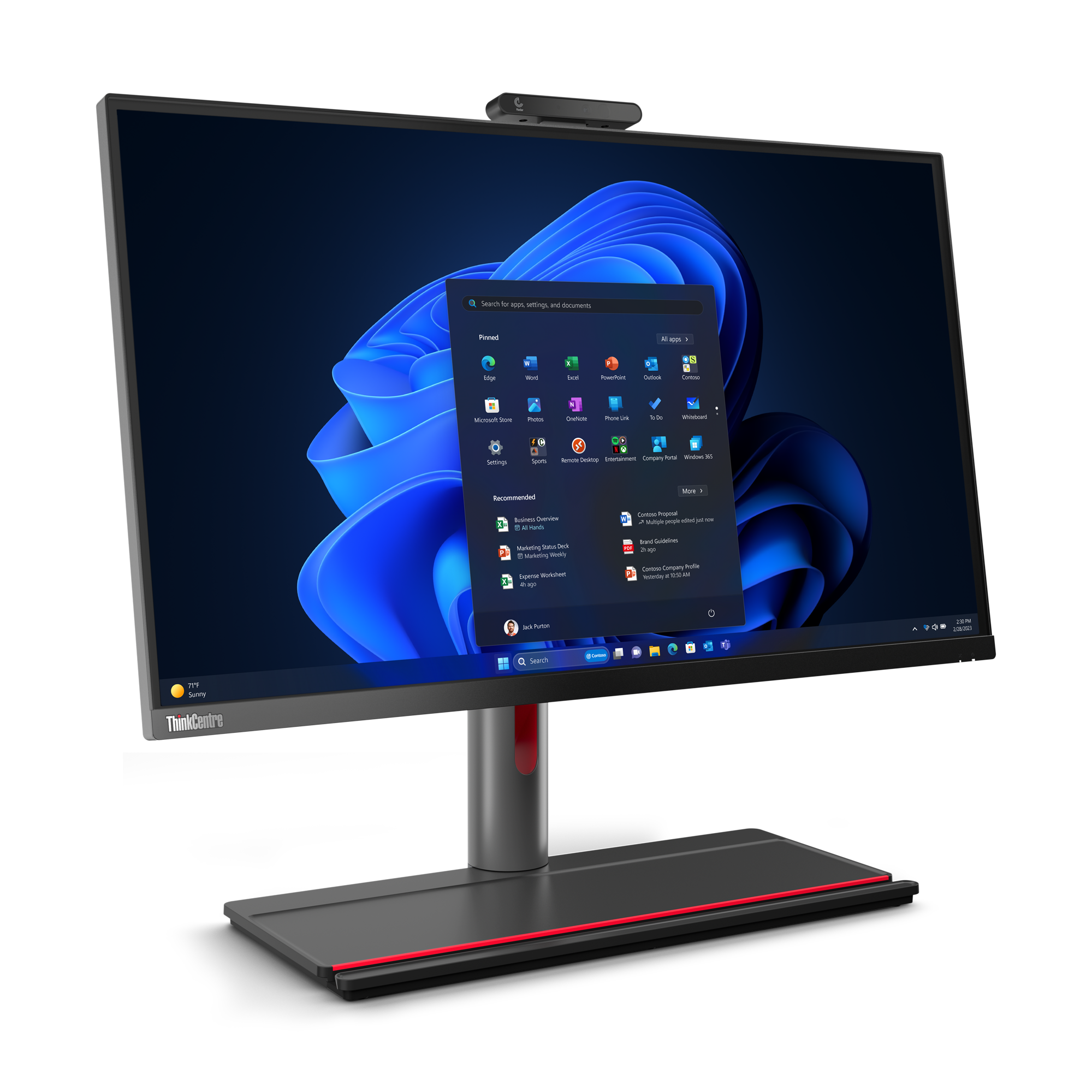 Lenovo ThinkCentre M90a Pro AiO 12JM001FGE - 68,6cm (27") QHD-Display - i5-13500, 16GB DDR5 RAM, 512GB SSD, UHD Grafik, ...