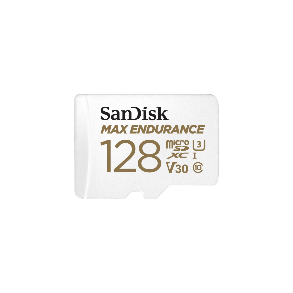SanDisk MAX ENDURANCE microSDXC 128GB Speicherkarte + SD Adapter Class 10, UHS-I, U3, V30, Entwickelt für private Überwachungskameras und Dashcams Image