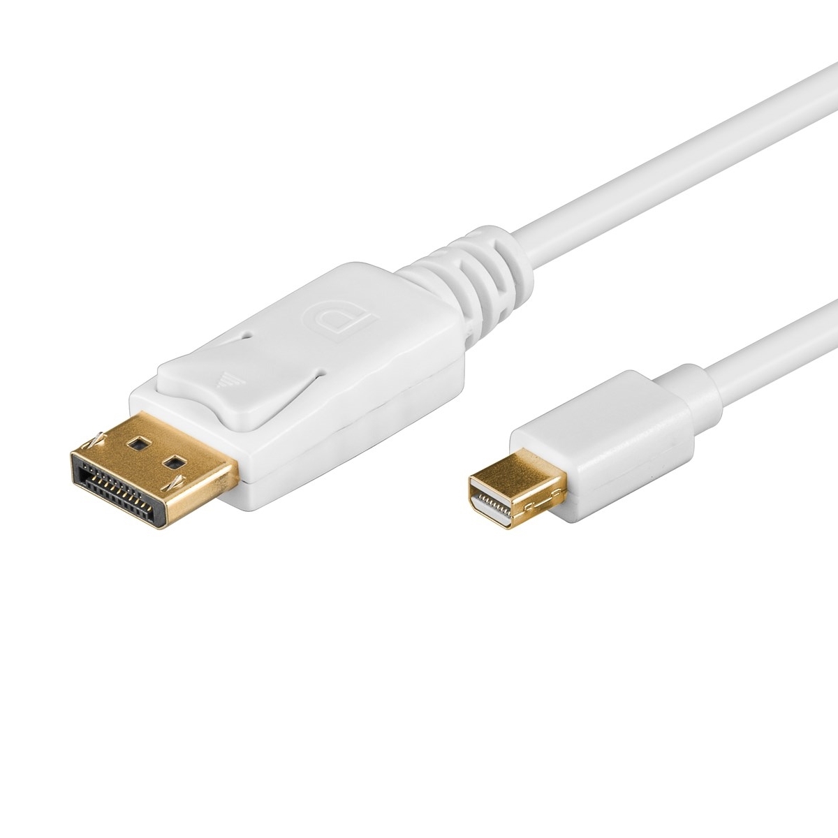 Thumbnail - Goobay 2m Mini-DisplayPort/DisplayPort-Adapterkabel [MAC oder PC, vergoldete Kontakte, mit Verriegelung]