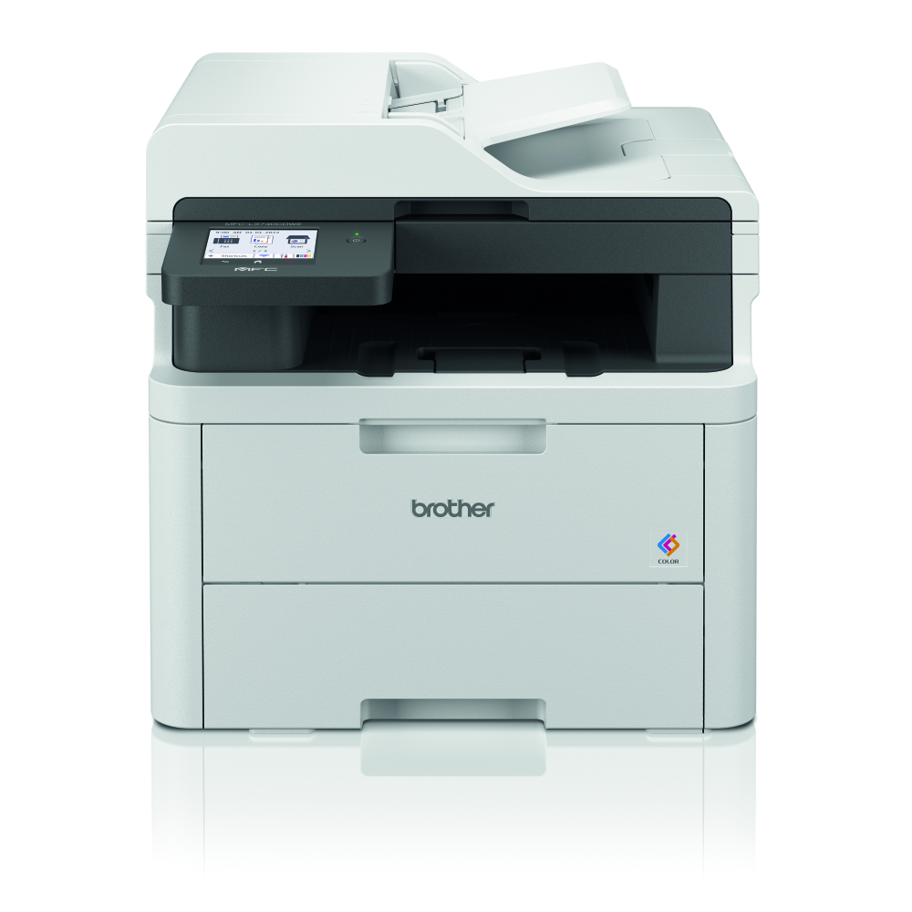 Brother MFC-L3740CDWE FarbLaser-Multifunktionsdrucker Kompaktes 4-in-1 Farb-LED Multifunktionsgerät mit WLAN/LAN, ADF un...