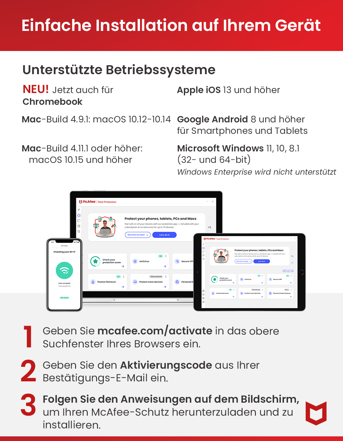 McAfee Total Protection [1 Gerät - 1 Jahr] Software-Download Produkt Bild 2