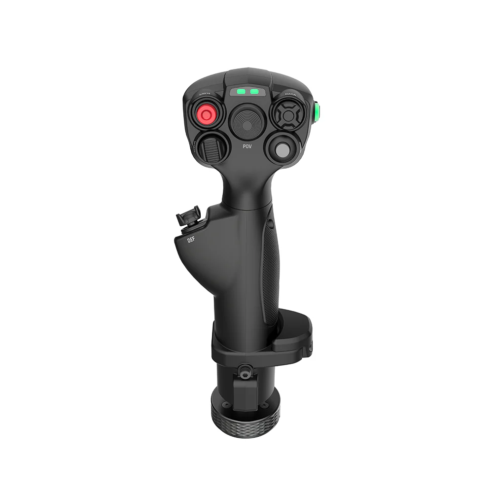 MOZA MHG Flightstick Flightstick mit zahlreichen Eingabemöglichkeiten, Kampfjet-Design, Zwei-Stufen-Trigger, robuste Konstruktion, ARGB-Beleuchtung