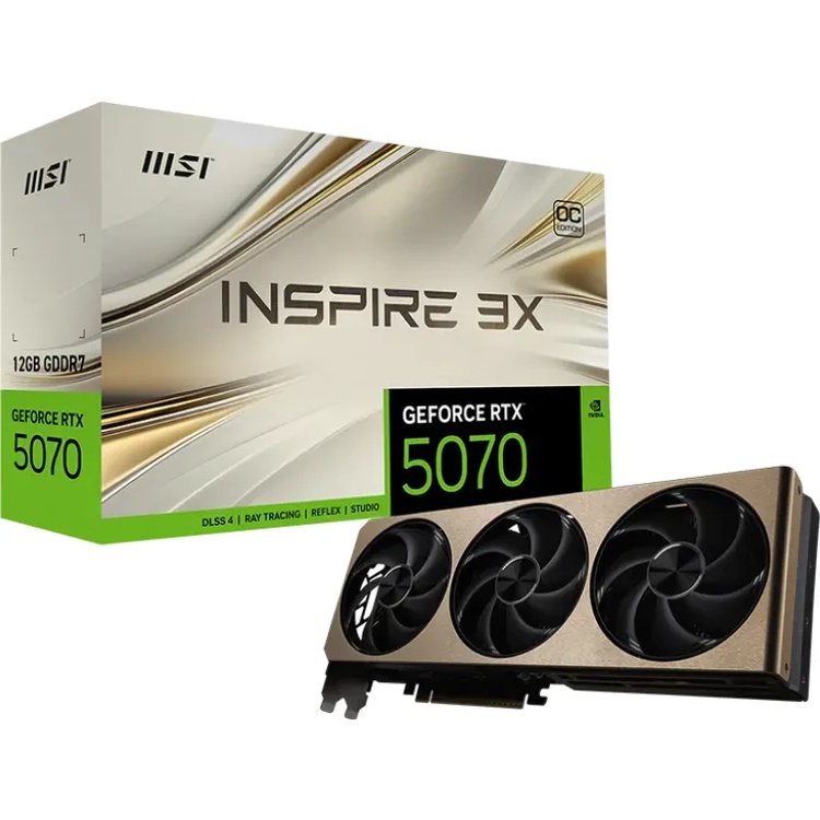 MSI GeForce RTX 5070 12G INSPIRE 3X OC B-Ware - 12GB GDDR7, HDMI, 3x DP