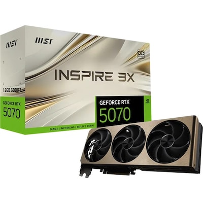 MSI GeForce RTX 5070 12G INSPIRE 3X OC B-Ware - 12GB GDDR7, HDMI, 3x DP