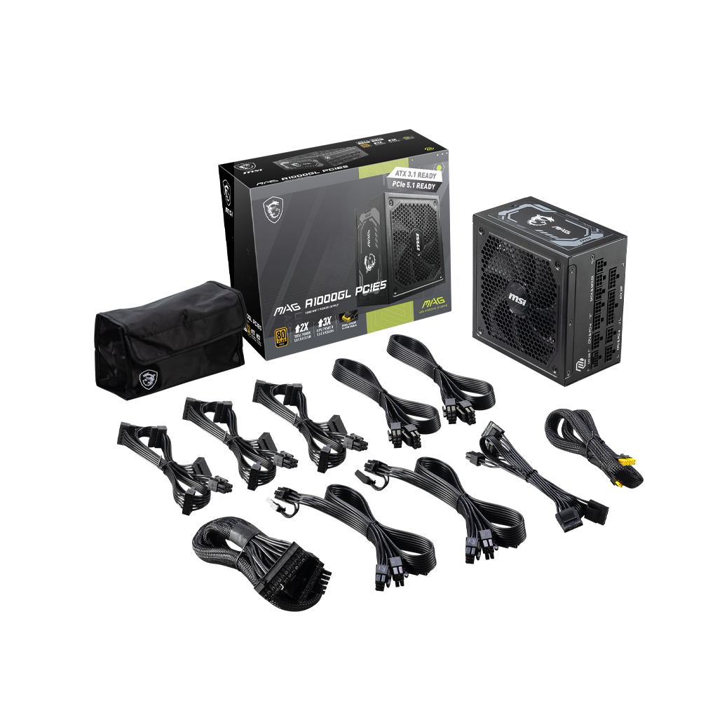 MSI MAG A1000GL PCIe5 | 1000W PC-Netzteil - PC Netzteile