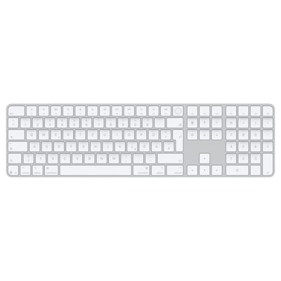 Apple Magic Keyboard weiß mit Touch ID mit Ziffernblock weiße Tasten