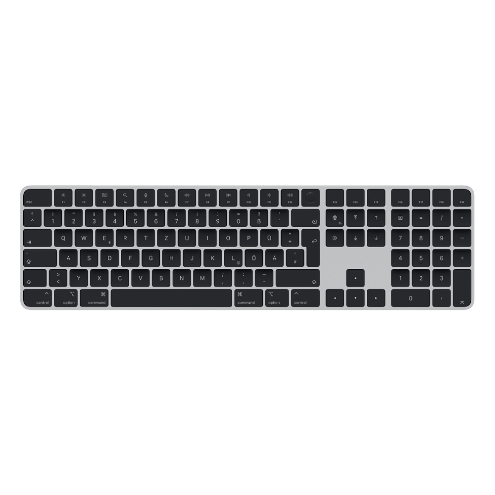 Apple Magic Keyboard schwarz mit Touch ID mit Ziffernblo B-Ware schwarze Tasten
