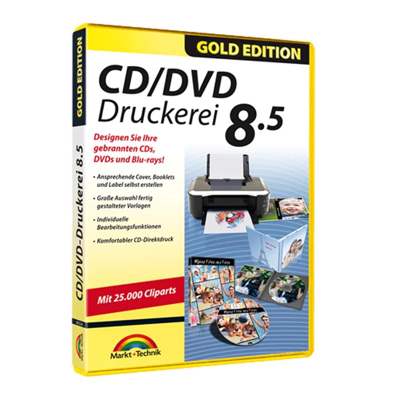 Image of Markt+Technik CD/DVD Druckerei 8.5 Gold Edition