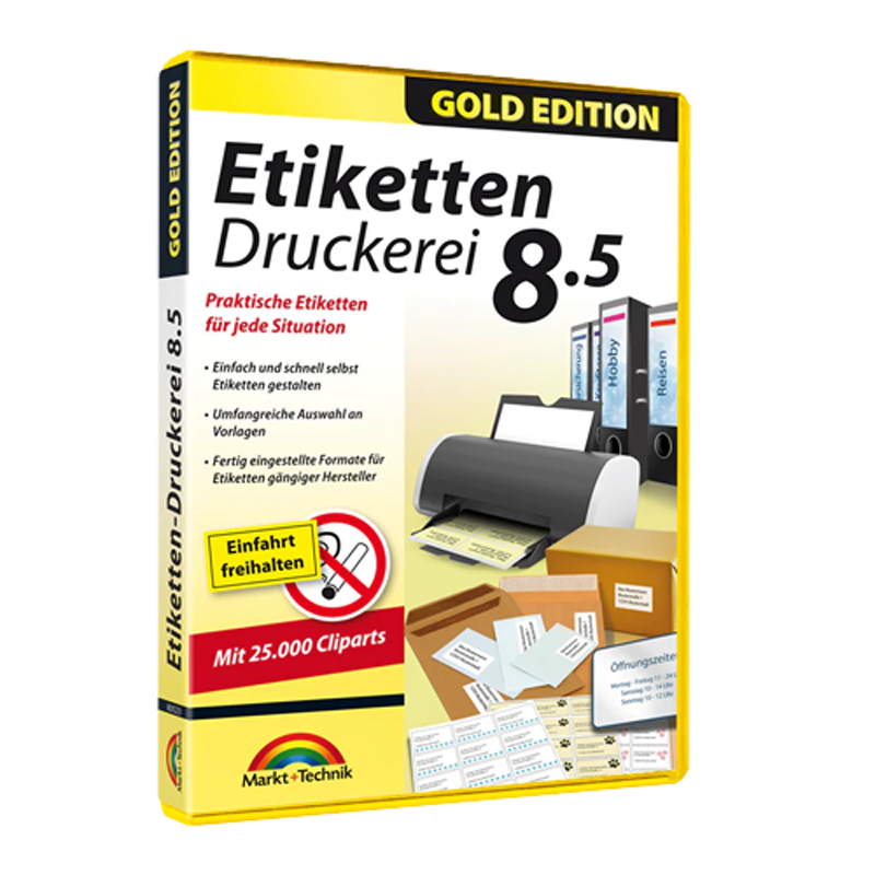 Image of Markt+Technik Etiketten Druckerei 8.5 Gold Edition