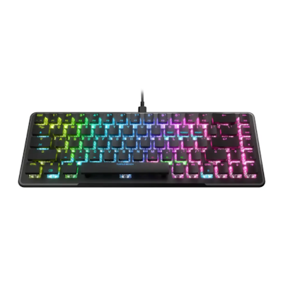 Turtlebeaach Vulcan II Mini Black Gaming Tastatur Gaming Tastatur mit linearen roten Switches, DE Layout
