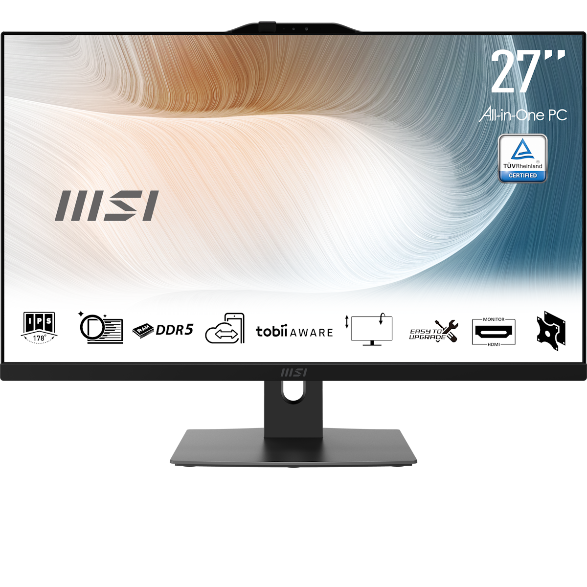 MSI Modern AM272P 1M-1425AT All-in-One schwarz 27" (68,6cm) FHD Display, Intel Core 5 120U, 16GB DDR5 RAM, 512GB M.2 SSD, Intel Grafik, Wi-Fi 6E, Blue