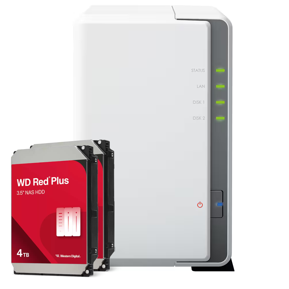 Synology NAS DS220j (WD Red plus 8TB付き) Synology DS223j 8TB WD Red Plus NAS-Bundle - NAS online