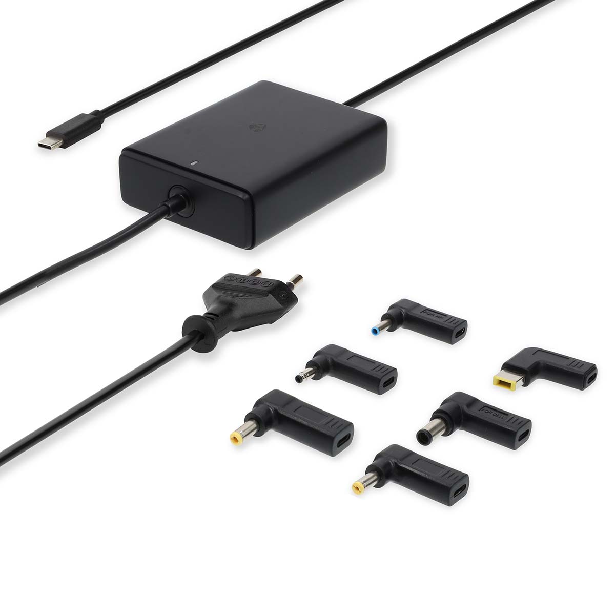 Nedis Notebook Adapter Netzteil| GaN | 65 W | 5 / 9 / 12 / 15 / 20 V DC | 2.4 / 3.0 / 3.25 A | Benutzt für: Notebook / Smartphone / Tablet | Euro / Ty