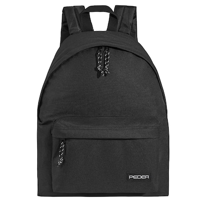 PEDEA Freizeit Rucksack "Style" Unisex Rucksack mit 24 L und Notebookfach bis 13,3 Zoll (33,8cm), schwarz