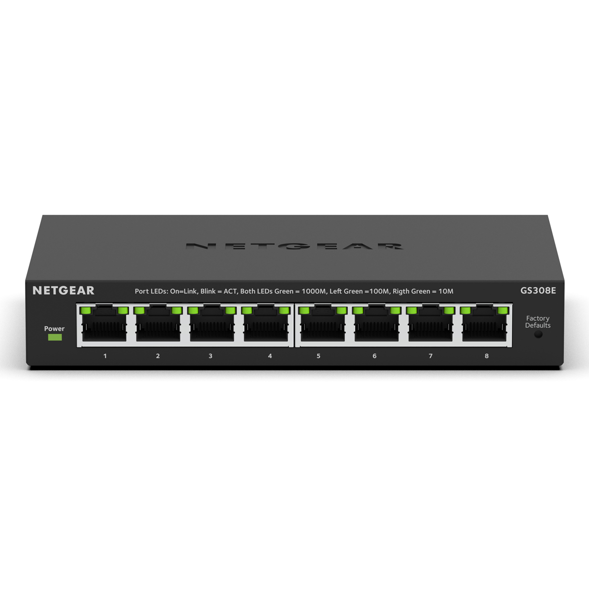 NETGEAR GS308E Unmanaged Plus Switch 8x 1G Ethernet