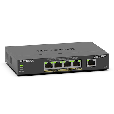 NETGEAR GS305EPP Managed L2/L3 Gigabit Ethernet (10/100/1000) Power over Ethernet (PoE) Schwarz