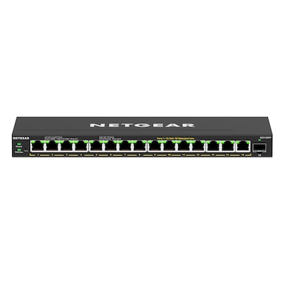 NETGEAR GS316EPP Managed Gigabit Ethernet (10/100/1000) Power over Ethernet (PoE) Schwarz