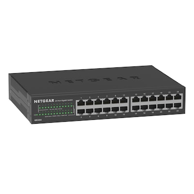 NETGEAR GS324 Unmanaged Gigabit Ethernet (10/100/1000) Schwarz