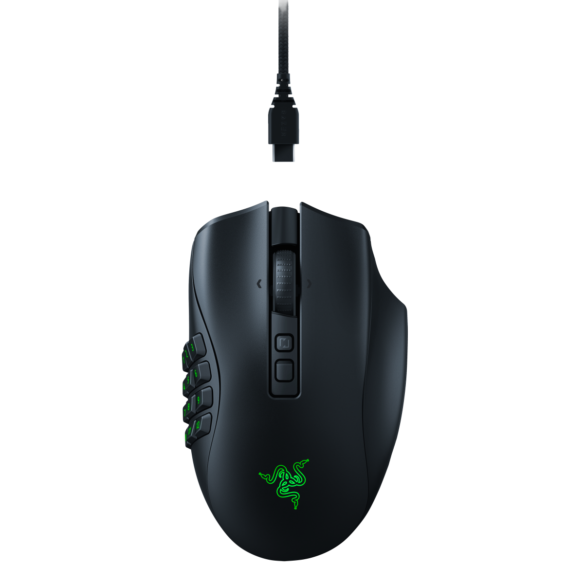 Razer Naga V2 Pro Kabellose MMO-Gaming-Maus - Gaming Maus mit neigbarem HyperScroll Pro-Mausrad und 30K Sensor