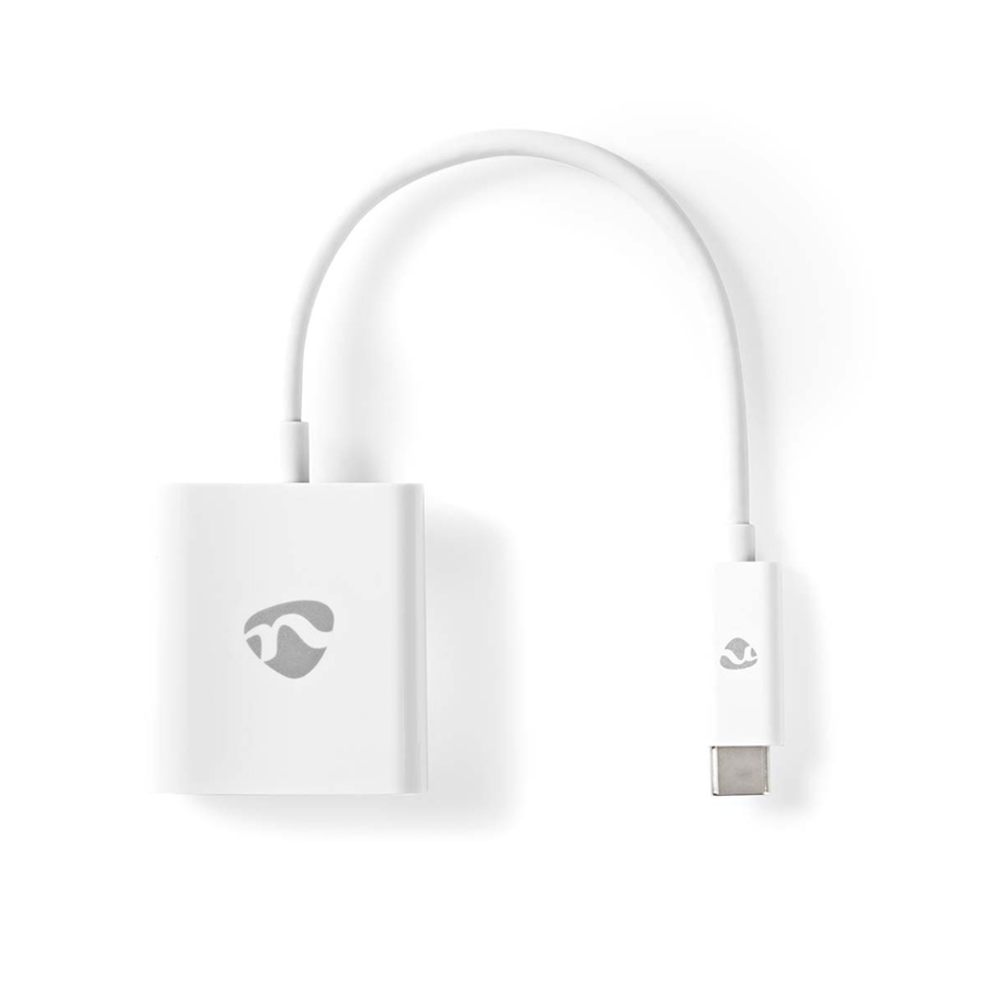 Nedis USB-Adapter USB 3.2 Gen1 - USB-C™ Stecker, HDMI™ Ausgang, 0.20 m, rund, vernickelt, PVC, weiß