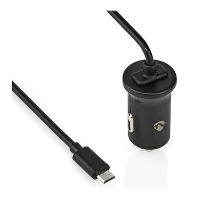 Nedis Auto-Ladegerät 12 W 1x 2.4 A - Anzahl der Ausgänge: 1, Micro USB (Fixed) Kabel, Single Voltage Output