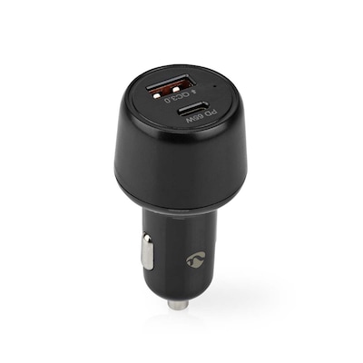 Nedis Auto-Ladegerät 65 W 2.0 3.0 3.25 A - Anzahl der Ausgänge: 2, Port Type: USB-A / USB-C™, Automatische Spannungswahl