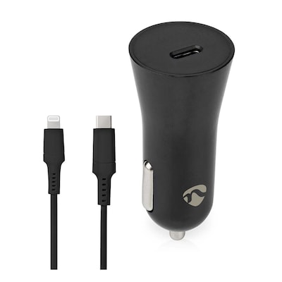 Thumbnail - Nedis Auto-Ladegerät 20W 1.67 2.22 3.0 A - Anzahl der Ausgänge: 1, Port Type: USB-C™, Lightning 8-Pin (Lose) Kabel, Auto...