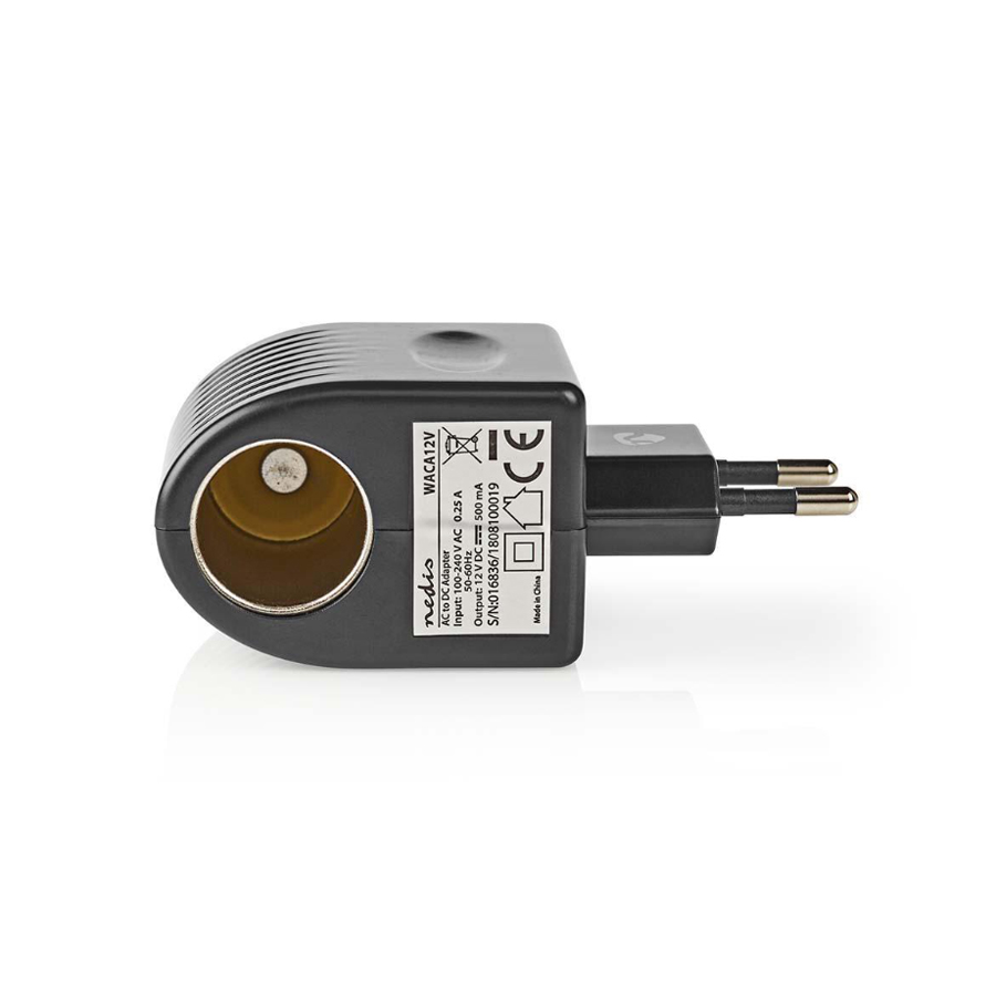 Nedis Steckdosen Adapter Euro / Typ C (CEE 7/16) - 100 - 240 V AC 50/60 Hz, 12 V DC, 6 W, Netzstromversorgung, 0.3 A, sc...