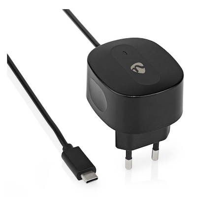 Nedis Netzladegerät 15 W Schnellladefunktion 1x 3.0 A - Anzahl der Ausgänge: 1, USB-C™ (Fixed) Kabel, Single Voltage Out...