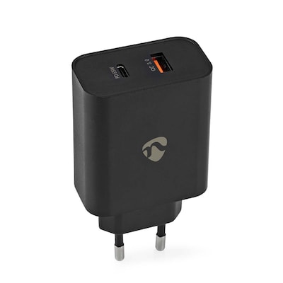 Nedis Netzladegerät 65 W Schnellladefunktion 2.0 2.25 A - Anzahl der Ausgänge: 2, USB-A, USB-C™, Automatische Spannungsw...