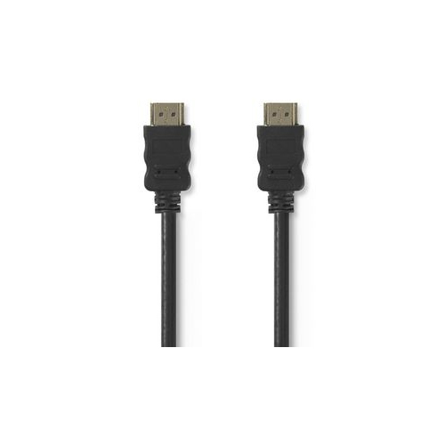 Thumbnail - Nedis High-Speed 2m HDMI-Kabel mit Ethernet, vergoldet [Schwarz]