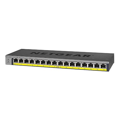 NETGEAR GS116PP Unmanaged Gigabit Ethernet (10/100/1000) Power over Ethernet (PoE) Schwarz