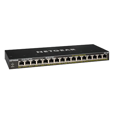 NETGEAR GS316P Unmanaged Gigabit Ethernet (10/100/1000) Power over Ethernet (PoE) Schwarz