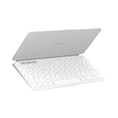 LOGITECH Keys-To-Go 2 für iPad, iPhone, Mac und Apple TV kabellose Tastatur Hellgrau