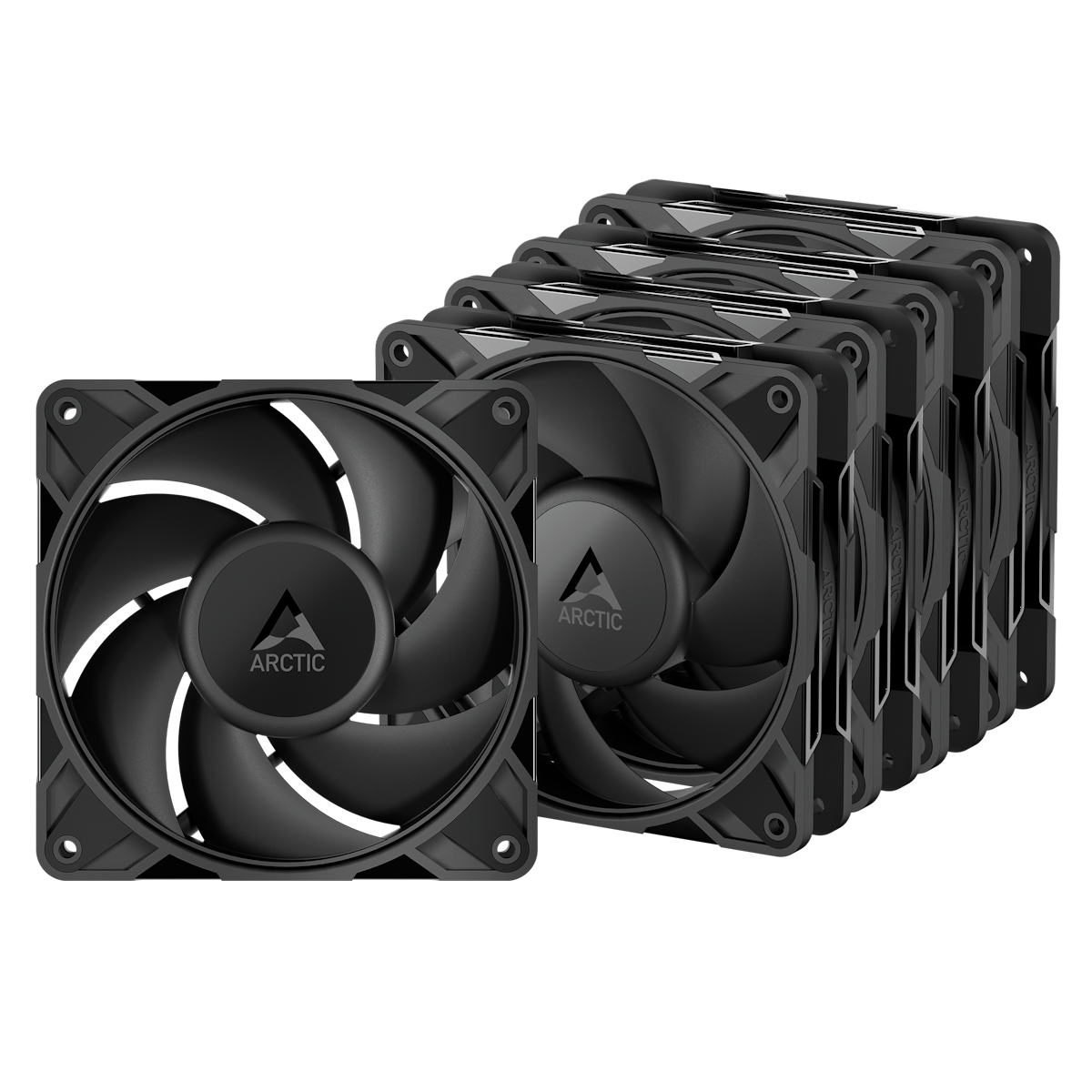 ARCTIC P12 PRO PST LN schwarz 5er-Pack | Gehäuselüfter