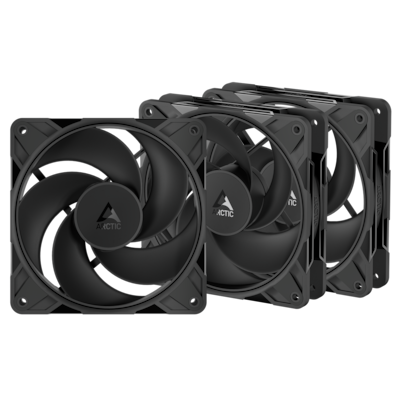 ARCTIC P12 PRO Reverse schwarz 3er-Pack | Gehäuselüfter
