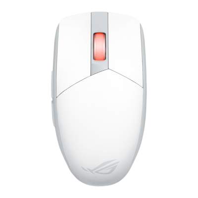 ASUS ROG Impact III White Wireless kabellose Gaming Maus mit nur 57g Gewicht, ROG Micro-Switches und Batterielaufzeit von bis zu 450 Stunden
