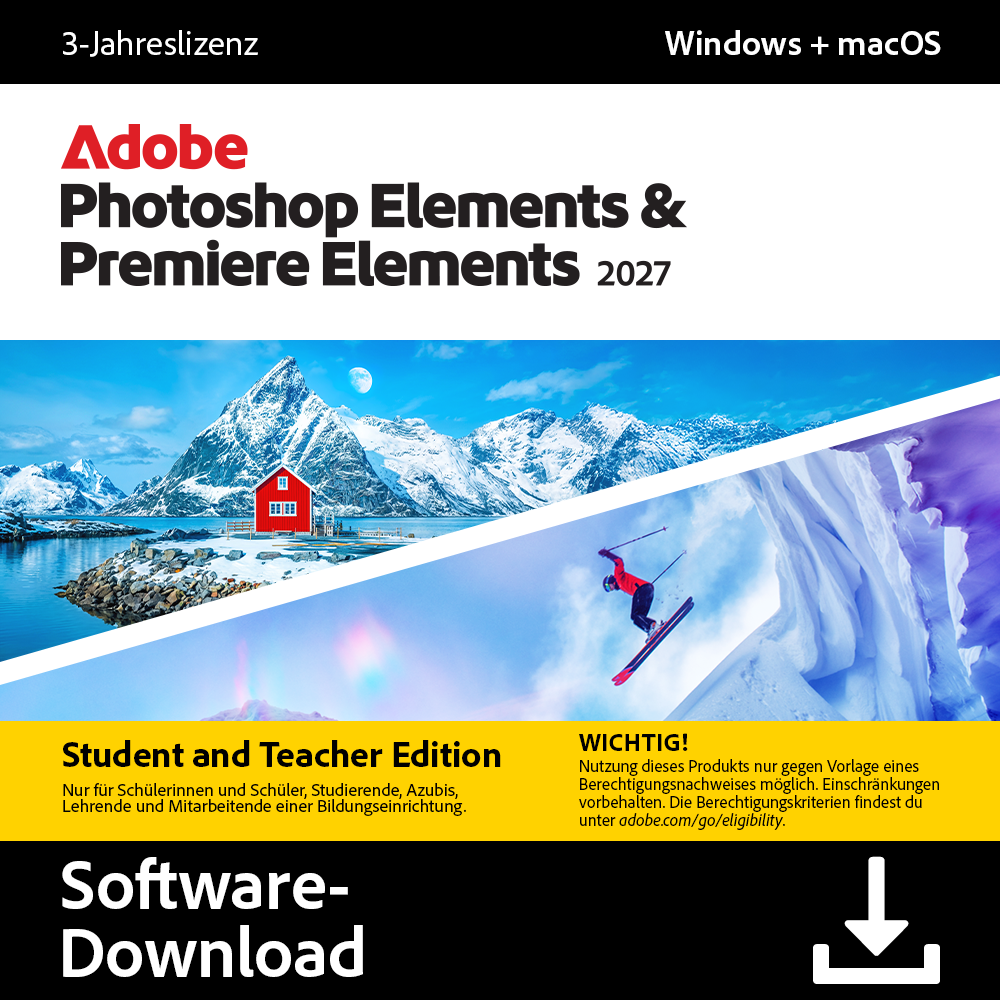 Adobe Photoshop Elements & Premiere Elements 2027 Student and Te