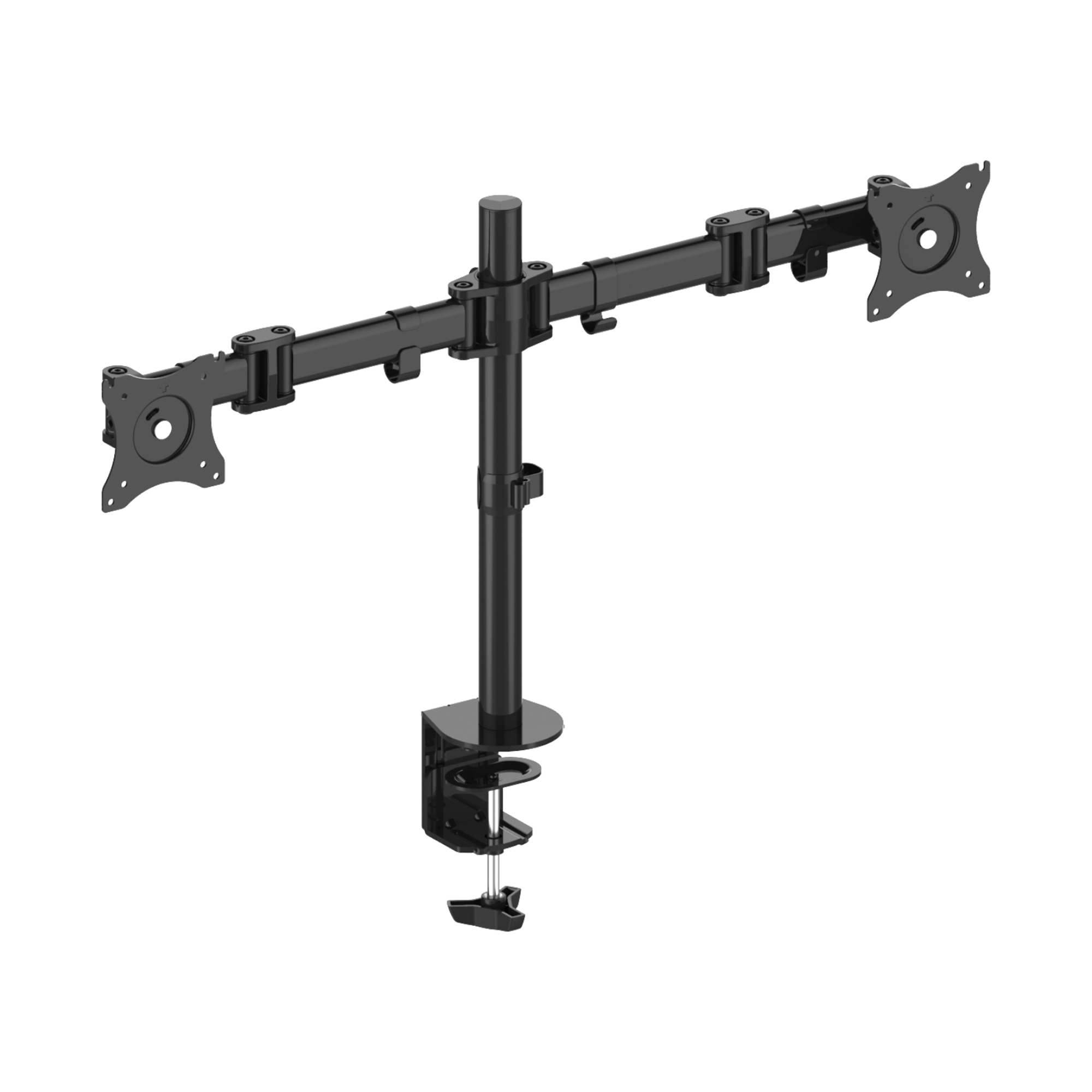 PureMounts PM-OFFICE-02 - bewegliche Tischlösung für 2 Bildschirme, VESA max. 100 x 100, 2 x 8kg Traglast