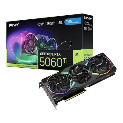 PNY GeForce RTX 5060 Ti Epic-X RGB Overclocked - 8GB GDDR7, HDMI, 3x DP