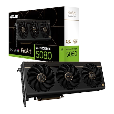 ASUS GeForce RTX 5080 ProArt OC Edition Grafikkarte - 16GB GDDR7, 1x HDMI, 2x DP, 1x USB-C mit DP